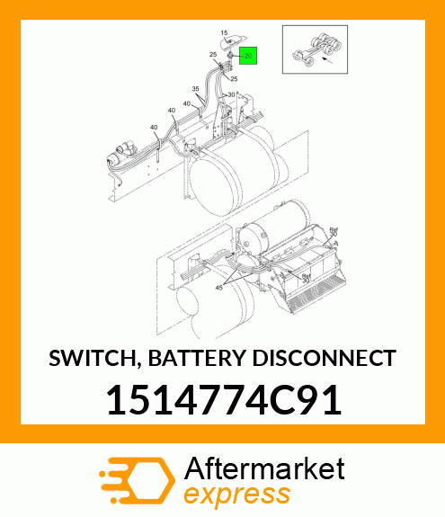 SWITCH, BATTERY DISCONNECT 1514774C91