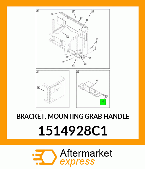 BRACKET, MOUNTING GRAB HANDLE 1514928C1