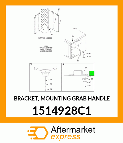 BRACKET, MOUNTING GRAB HANDLE 1514928C1