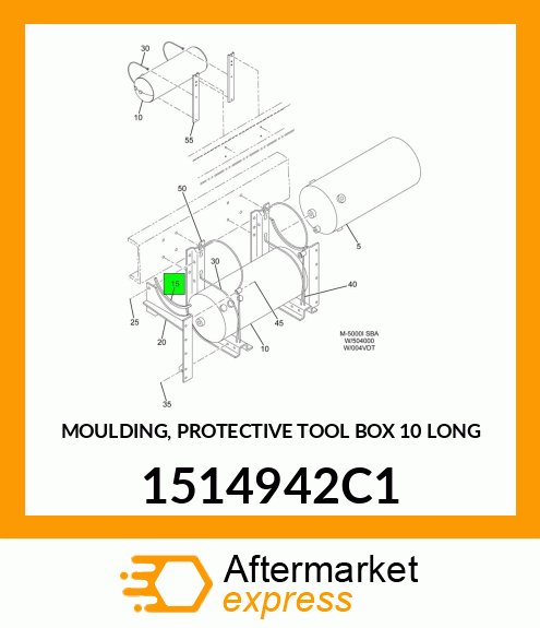 MOULDING, PROTECTIVE TOOL BOX 10" LONG 1514942C1