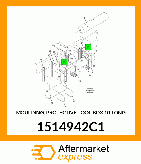 MOULDING, PROTECTIVE TOOL BOX 10" LONG 1514942C1