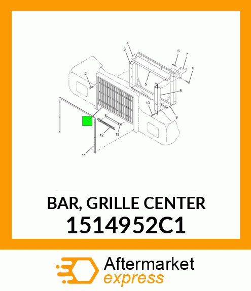 BAR, GRILLE CENTER 1514952C1