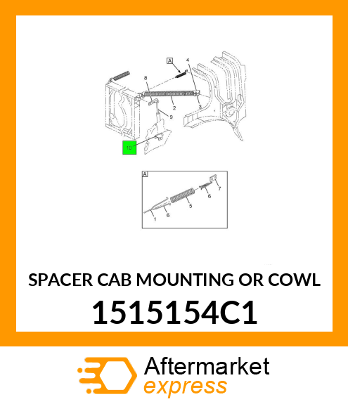 SPACER CAB MOUNTING OR COWL 1515154C1