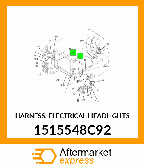 HARNESS, ELECTRICAL HEADLIGHTS 1515548C92