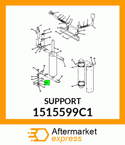 SUPPORT, MUFFLER LOWER 1515599C1