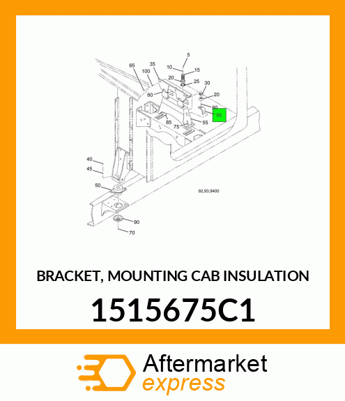BRACKET, MOUNTING CAB INSULATION 1515675C1