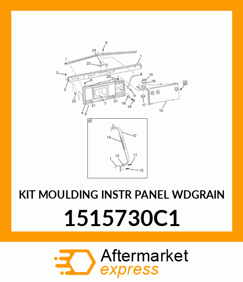 KIT MOULDING INSTR PANEL WDGRAIN 1515730C1