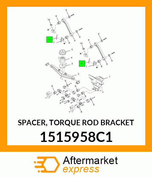 SPACER, TORQUE ROD BRACKET 1515958C1