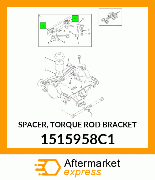 SPACER, TORQUE ROD BRACKET 1515958C1