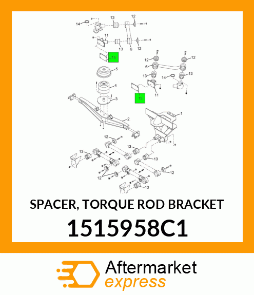 SPACER, TORQUE ROD BRACKET 1515958C1