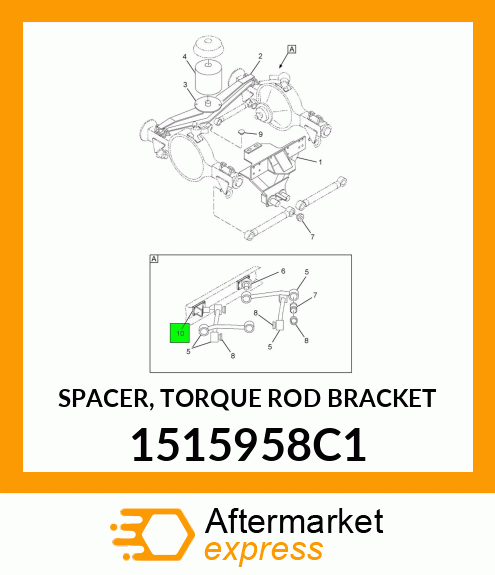 SPACER, TORQUE ROD BRACKET 1515958C1