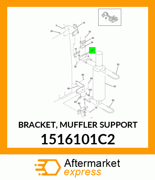 BRACKET, MUFFLER SUPPORT 1516101C2