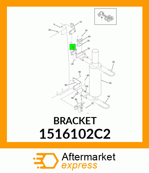 BRACKET, MUFFLER SUPPORT 1516102C2