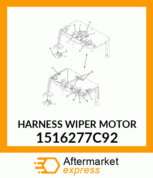 HARNESS WIPER MOTOR 1516277C92