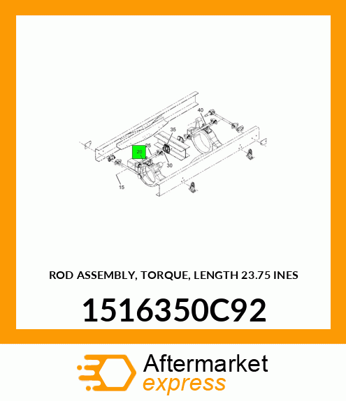 ROD ASSEMBLY, TORQUE, LENGTH 23.75 INES 1516350C92