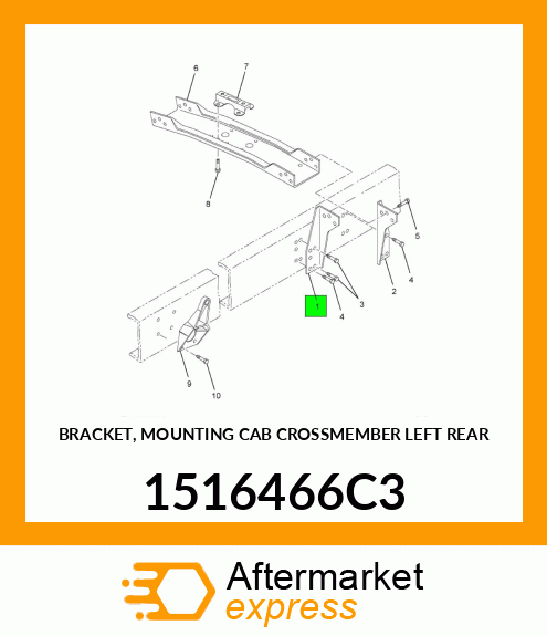 BRACKET, MOUNTING CAB CROSSMEMBER LEFT REAR 1516466C3