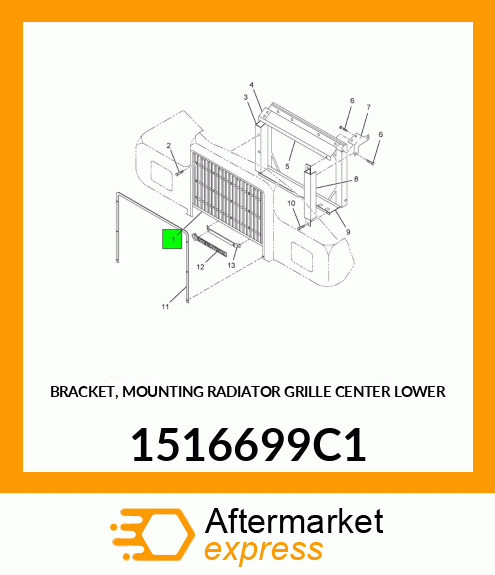 BRACKET, MOUNTING RADIATOR GRILLE CENTER LOWER 1516699C1