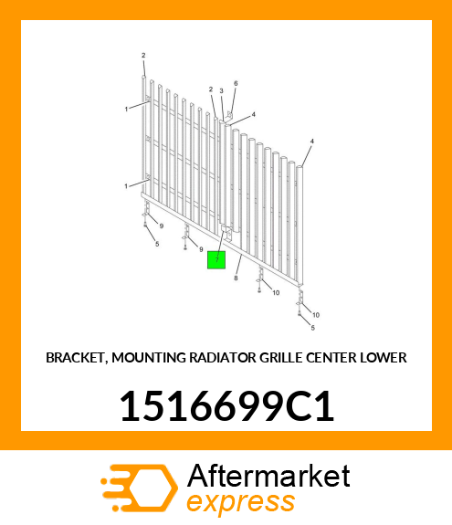 BRACKET, MOUNTING RADIATOR GRILLE CENTER LOWER 1516699C1