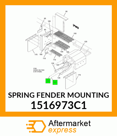 SPRING FENDER MOUNTING 1516973C1