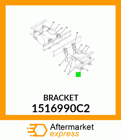 BRACKET, MOUNTING FUEL TANK STEP 1516990C2