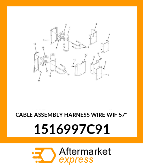 CABLE ASSEMBLY HARNESS WIRE WIF 57" 1516997C91