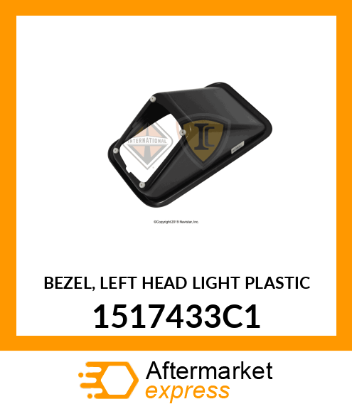 BEZEL, LEFT HEAD LIGHT PLASTIC 1517433C1
