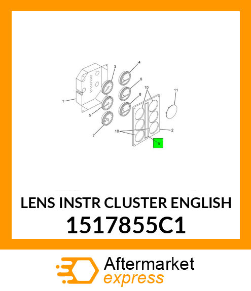 LENS INSTR CLUSTER ENGLISH 1517855C1