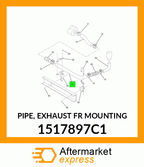 PIPE, EXHAUST FR MOUNTING 1517897C1