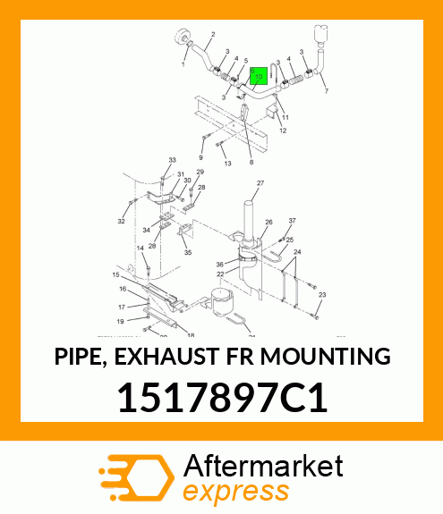 PIPE, EXHAUST FR MOUNTING 1517897C1