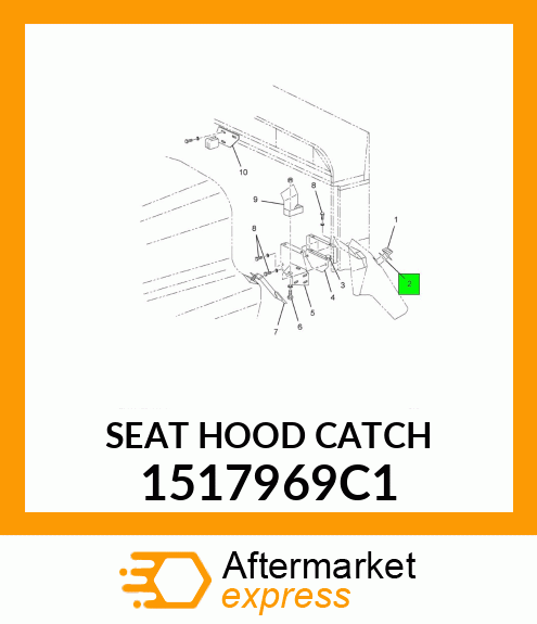 SEAT HOOD CATCH 1517969C1