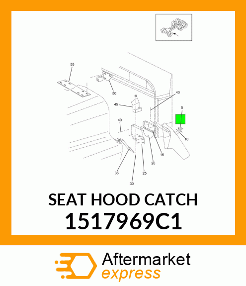 SEAT HOOD CATCH 1517969C1