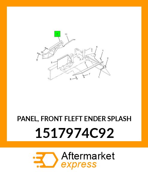 PANEL, FRONT FLEFT ENDER SPLASH 1517974C92