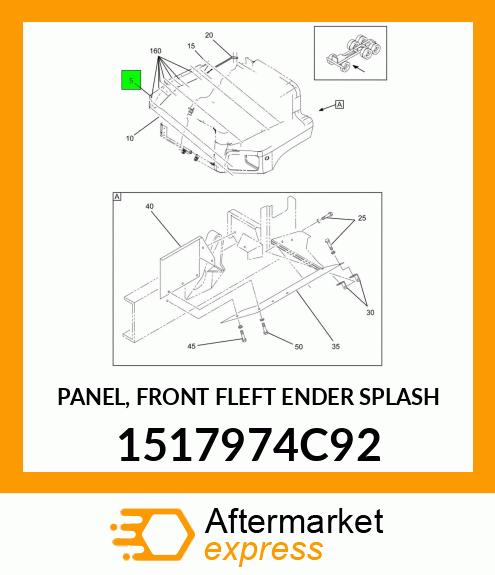 PANEL, FRONT FLEFT ENDER SPLASH 1517974C92