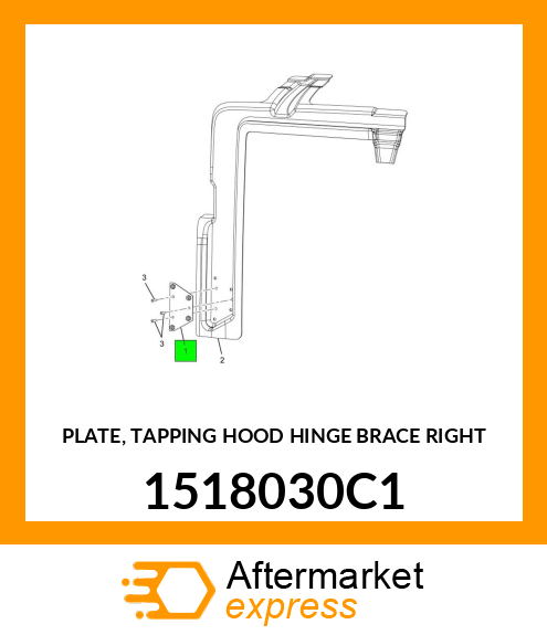 PLATE, TAPPING HOOD HINGE BRACE RIGHT 1518030C1