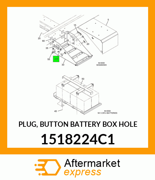 PLUG, BUTTON BATTERY BOX HOLE 1518224C1