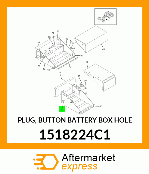 PLUG, BUTTON BATTERY BOX HOLE 1518224C1