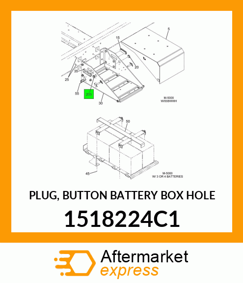 PLUG, BUTTON BATTERY BOX HOLE 1518224C1