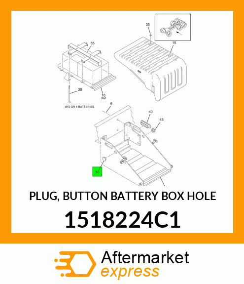 PLUG, BUTTON BATTERY BOX HOLE 1518224C1