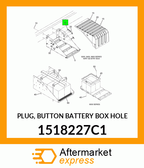 PLUG, BUTTON BATTERY BOX HOLE 1518227C1