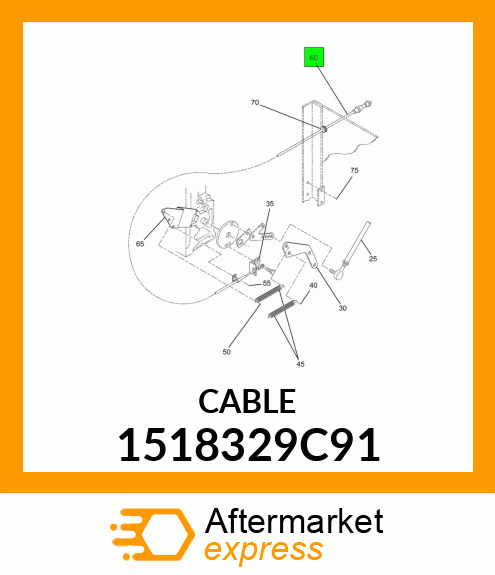 CABLE, THROTTLE CONTROL 1518329C91