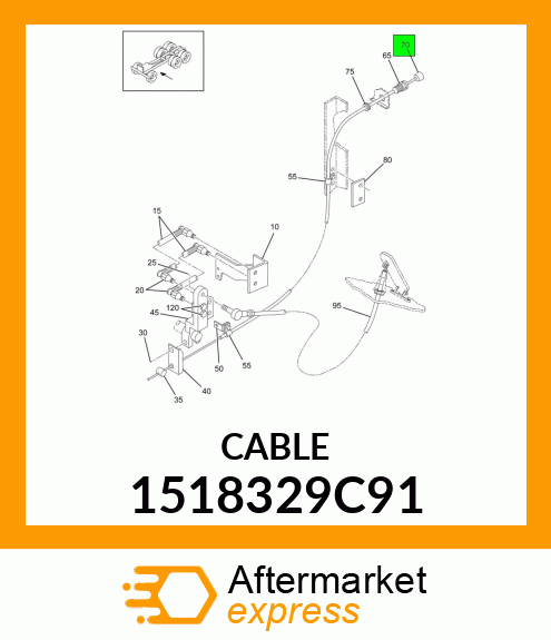 CABLE, THROTTLE CONTROL 1518329C91