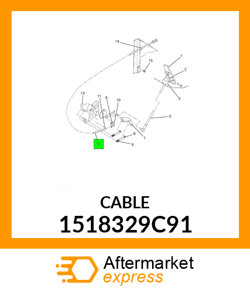 CABLE, THROTTLE CONTROL 1518329C91