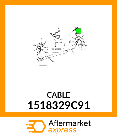 CABLE, THROTTLE CONTROL 1518329C91