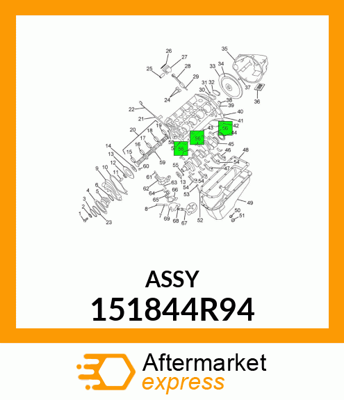 BEARING ASSEMBLY 1-2-4&5 .030 U/S 151844R94