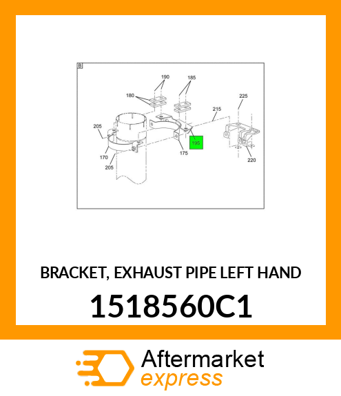 BRACKET, EXHAUST PIPE LEFT HAND 1518560C1