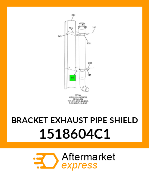 BRACKET EXHAUST PIPE SHIELD 1518604C1