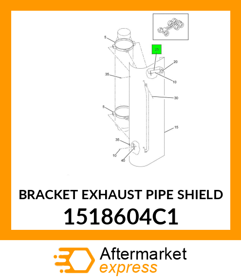 BRACKET EXHAUST PIPE SHIELD 1518604C1