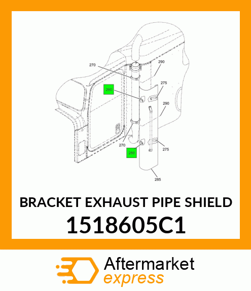 BRACKET EXHAUST PIPE SHIELD 1518605C1