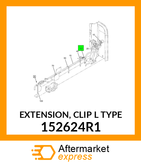 EXTENSION, CLIP "L" TYPE 152624R1