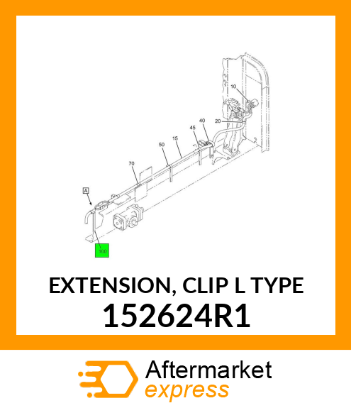 EXTENSION, CLIP "L" TYPE 152624R1